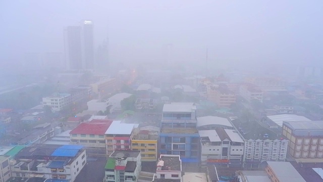 泰国曼谷大雨鸟瞰图。视频素材