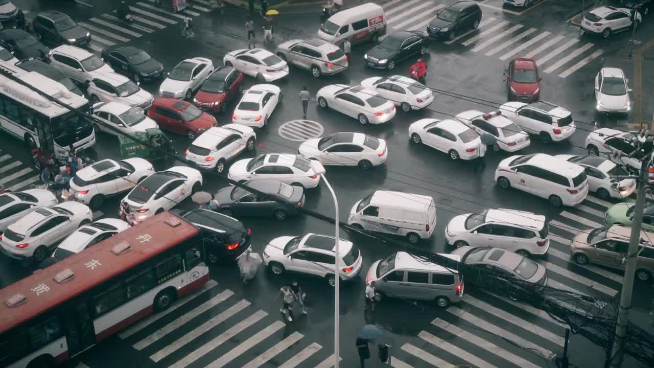 城市交通的延时视频素材