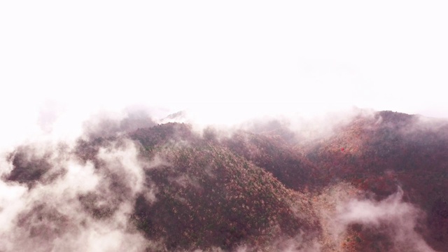 韩国江原道，秋日雪山上的云朵视频素材