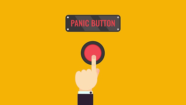 手按紧急按钮无缝卡通动画视频素材画面3