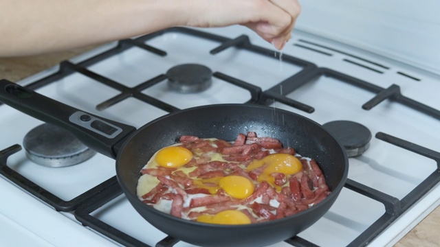 盐的食物。视频素材