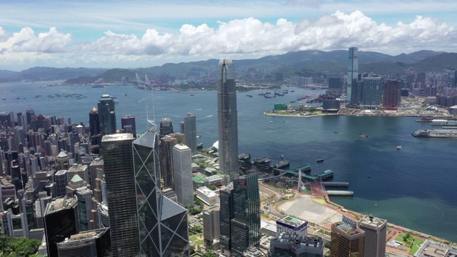 香港城市鸟瞰图视频素材