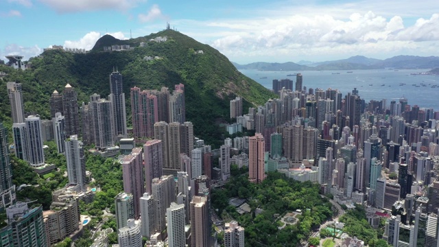 香港城市鸟瞰图视频素材