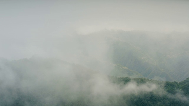 中国陕西秦岭山景鸟瞰图。视频素材