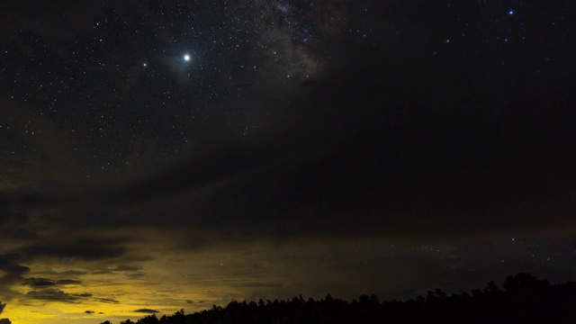 星空与银河系，延时视频视频素材