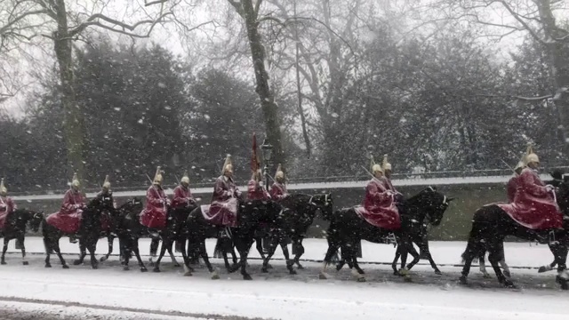 女王卫队在暴风雪中视频下载