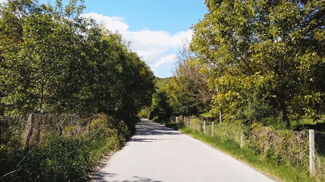 在乡村道路上驾驶视频素材