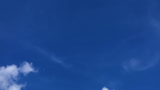 美丽的蓝天背景与云彩，时间流逝。视频素材画面2