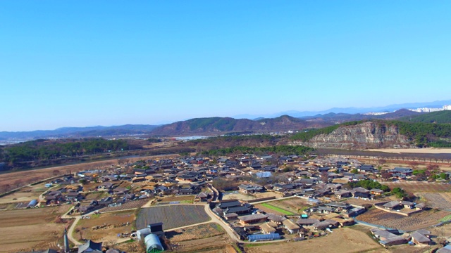 韩国庆相北道，Nakdonggang河/ Andong-si附近的安东浩村和Buyongdae悬崖视频素材