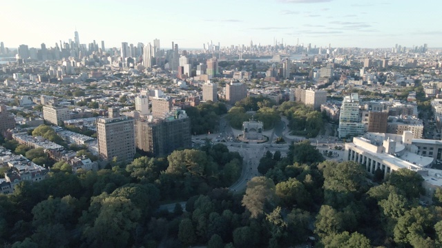 布鲁克林大军队广场鸟瞰图视频素材