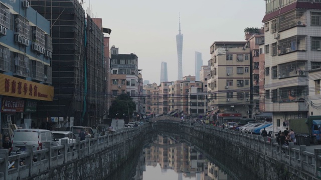 村子里的城市,广州,中国。视频素材