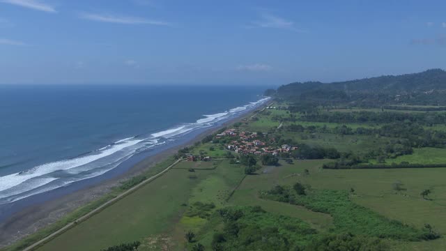 Playa Hermosa，哥斯达黎加鸟瞰图。视频素材