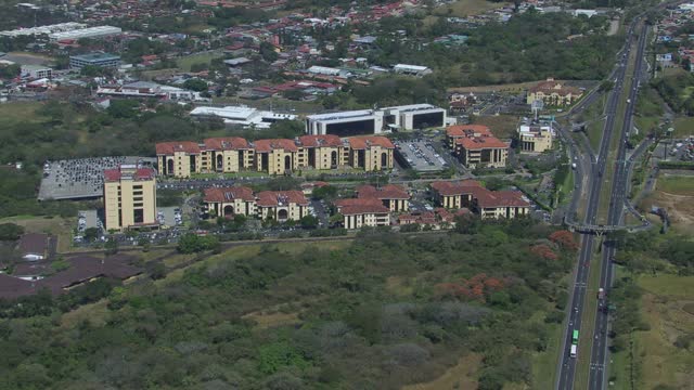 波佐斯商业园区鸟瞰图，San José省，哥斯达黎加。视频素材