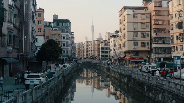 村子里的城市,广州,中国。视频素材