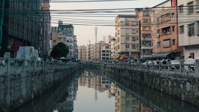 城市中的村庄，广州，中国。视频素材