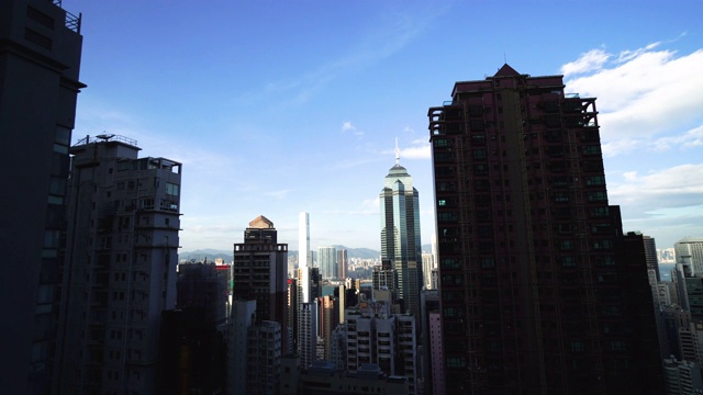 Timelapse香港城市大厦维多利亚港视频素材