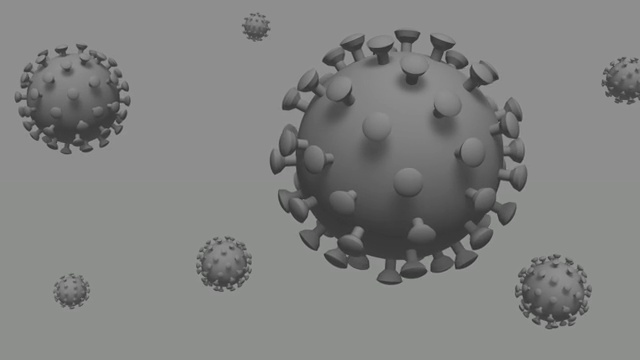 病毒图像循环电影的3d渲染视频素材