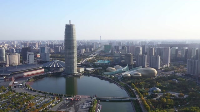 现代城市鸟瞰图视频素材画面2