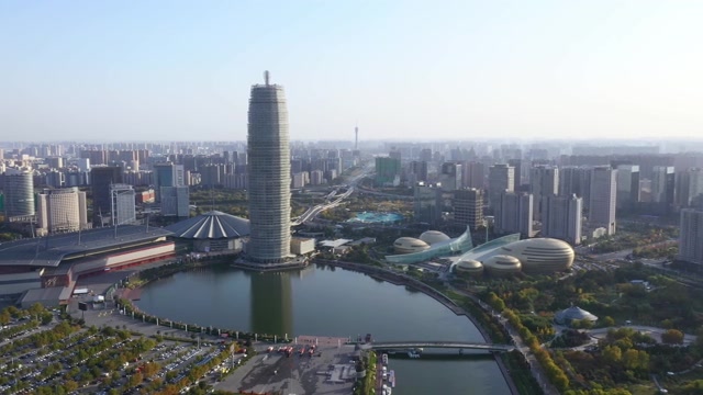 现代城市鸟瞰图视频素材画面3