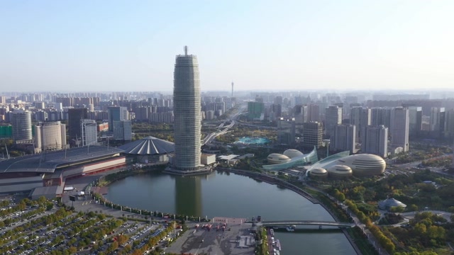 现代城市鸟瞰图视频素材画面4