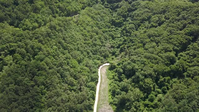 韩国江原道，山路/正城郡视频素材