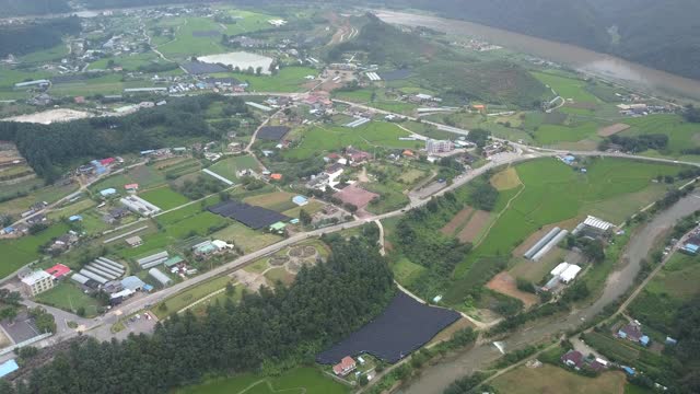 韩国江原道山村/洪川枪视频素材