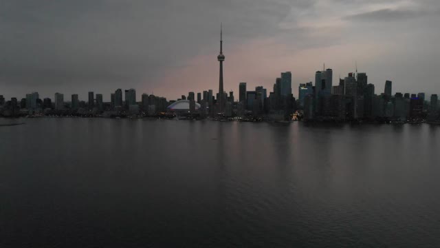 多伦多天际线夜景视频素材