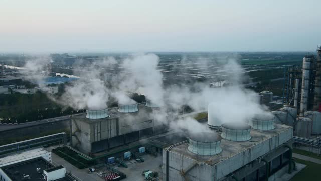 油气行业鸟瞰图视频素材