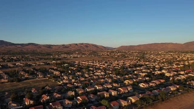 加州棕榈谷住宅无人机视图视频素材