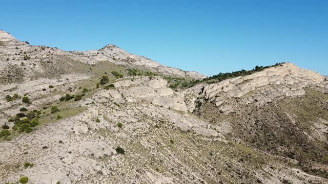 从地中海山脉无人机鸟瞰图视频素材