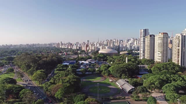 圣保罗市鸟瞰图。视频素材