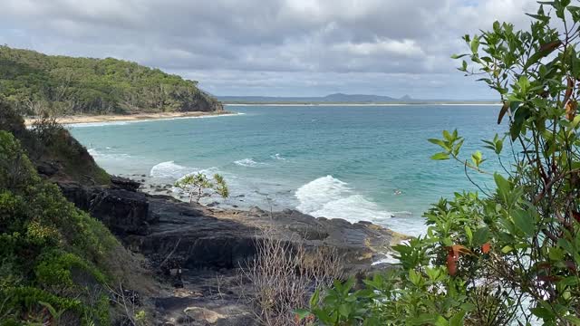 Noosa领导国家公园海岸景观视频素材