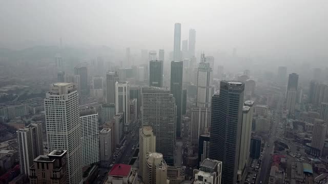 4K:大连天际线鸟瞰图视频素材