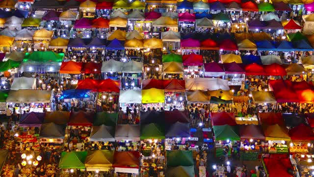 曼谷Ratchada夜市视频素材