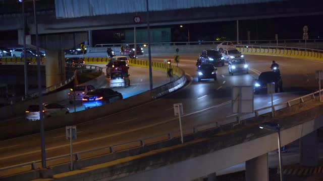 夜间交通高峰时间。吉隆坡,马来西亚视频素材