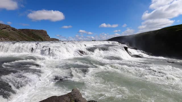 冰岛的海湾瀑布视频素材