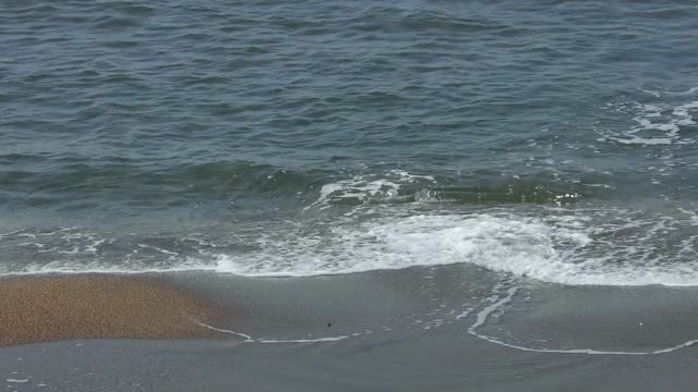 日本海的沙滩和波浪视频素材