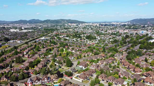 特穆科住宅区鸟瞰图视频素材