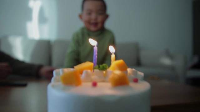 庆祝2岁男孩生日视频素材画面1