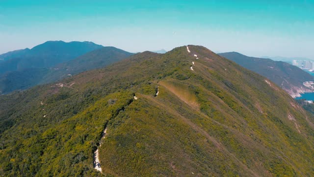 龙背山径，香港最好的市区徒步路线视频素材