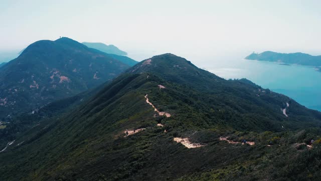 龙背山径，香港最好的市区徒步路线视频素材