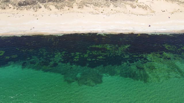 鸟瞰图的司机海滩附近的度假胜地Dyuni，保加利亚视频素材