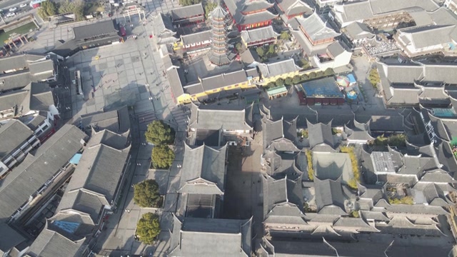 南禅寺鸟瞰图视频素材画面2