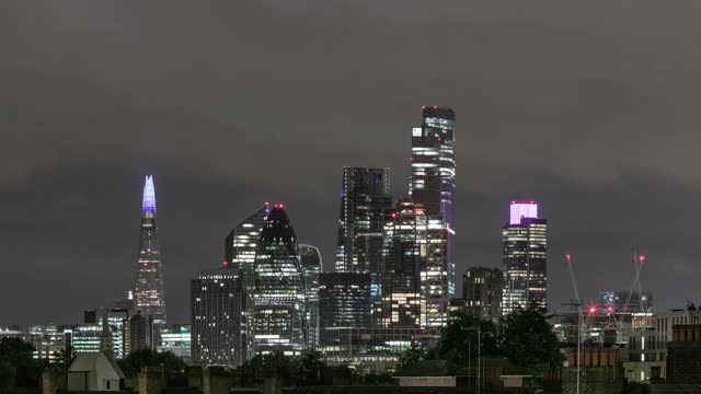 伦敦夜景时光流逝1视频素材