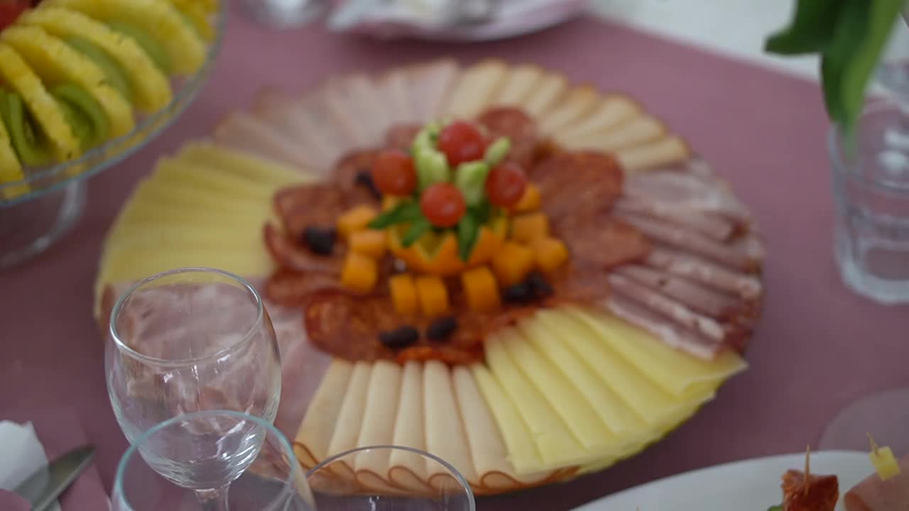 婚礼食物装饰视频素材