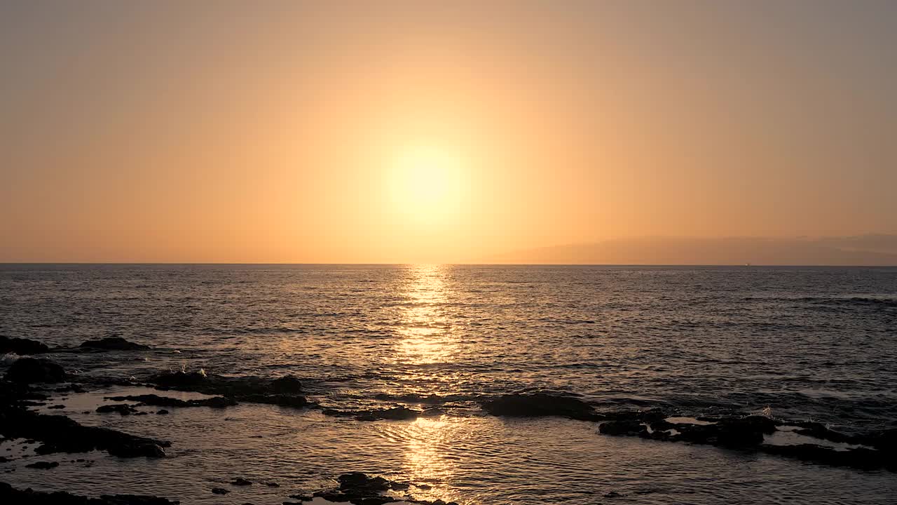 海上日落的时间流逝视频下载