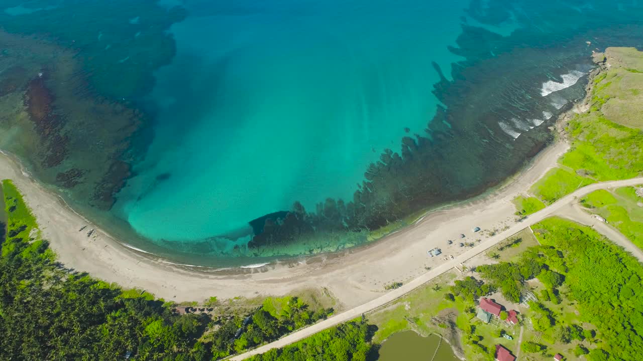 热带景观和美丽的海滩视频素材