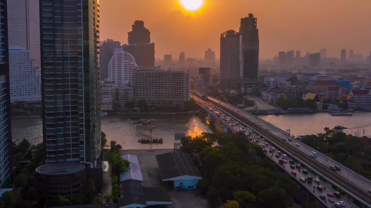 泰国曼谷城市交通视频素材