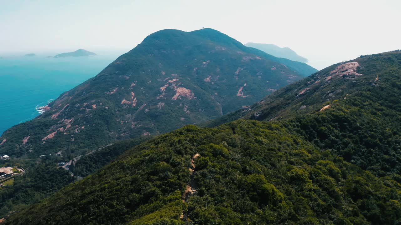 龙背山径，香港最好的市区徒步路线视频素材