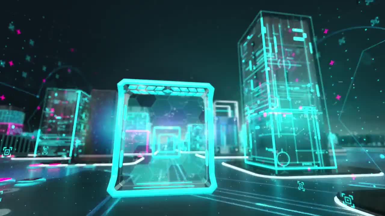 采用数字技术的BIM高科技概念视频素材画面1